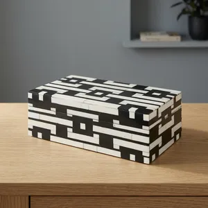 Handmade Wooden Jewelry <b>Box</b> with Intricate Inlay Design Elegant <b>Trinket</b> Organizer Decorative Storage Case for Bedroom Home Decor - Product Image 5