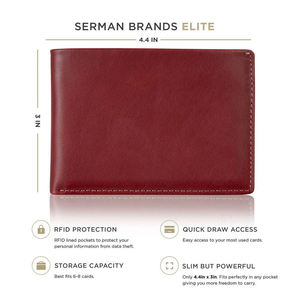 กระเป๋าสตางค์หนังแท้ลายจุดปักลาย ดีไซน์ทันสมัยสำหรับทุกเพศ คุณภาพสูง กระเป๋าใส่บัตรเครดิตสำหรับเดินทาง - Product Image 4