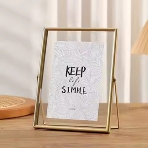 Creative Home Accent Metal Glass Photo <b>Frame</b> Elegant <b>Picture</b> Display Interior Decor - Product Image 1