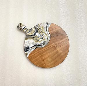 Planche à découper en bois la plus tendance, durable, rectangulaire, compatible lave-vaisselle, planche à découper en bois et résine pour légumes - Product Image 5