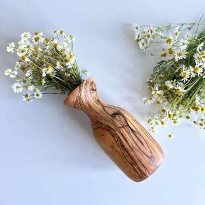 Vase de table en bois fait main Art Déco, écologique, décoration d'intérieur - Product Image 4