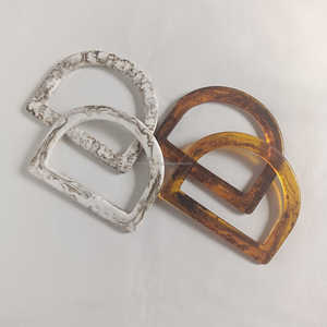 Bolso de noche con asa de resina de diseño de moda, el último marco de acrílico de madera en forma de D para monedero hecho a mano - Product Image 3