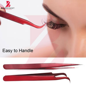 Extensions de cils, ensemble de 2 pinces à cils, pinces à cils à pointes en fibre de haute précision pour extensions de cils - Product Image 4