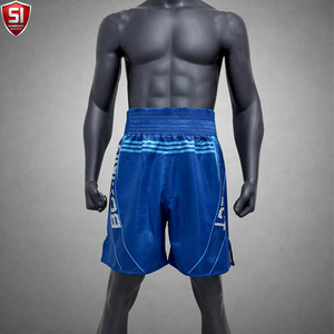 Shorts de boxe MMA élégants avec taille élastique et tissu satiné, ajustement confortable pour les combattants, séances d'entraînement, performances sur le ring - Product Image 4