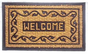 Tapis de porte extérieur moderne personnalisé Jucor, antidérapant avec support en PVC, logo personnalisé, design de bienvenue, épaisseur moyenne, fabriqué à la machine - Product Image 2