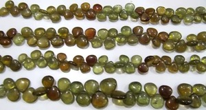 Cuentas de Apatita Verde Natural en Forma de Corazón, Lisas, Tipo Briolette, de 10 mm - Product Image 2