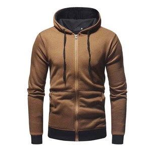 Custom Mens Zip Up Hoodie Breathable <b>Fleece</b> Sweatshirt Athletic <b>Running</b> Streetwear OEM Wholesale Manufacturer - Product Image 2