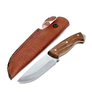 Cuchillos de Hoja Fija con Mango de Madera de Alta Calidad, Hechos a Mano, con Hoja de Acero Inoxidable y Damasco, Fabricación Personalizada OEM, Precio Razonable - Product Image 1