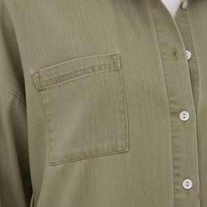 Nouvel Arrivage Blouses et Chemises pour Femmes Grande Taille en Denim Délavé avec Corset Rosette, Haut Bustier Respirant, Prix Bas, Service OEM - Product Image 5