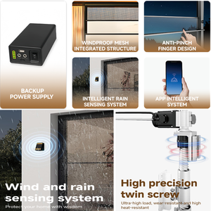 Fenêtre élévatrice électrique en aluminium à double vitrage Fenêtre coulissante verticale intelligente pour les maisons à climat froid et les rénovations à économie d'énergie - Product Image 4