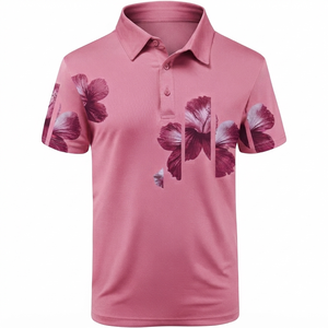 Chemise à manches courtes zippée pour homme, style sportif, color-block, séchage rapide, longueur normale, vert-gris, 100% coton, avec poche - Product Image 4