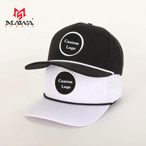 Casquette Trucker 5 Panneaux à Faible MOQ, Patch en Cuir Personnalisé, Logo Brodé 3D, Casquette de Baseball Sportive, Casquette de Golf Étanche avec Cordon - Product Image 1