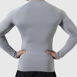 Customized Your Own Logo <b>Men</b> <b>Compression</b> <b>Shirts</b> Quick Dry Breathable Eco-Friendly Spandex/Polyester Long Sleeves High Quality - Product Image 4
