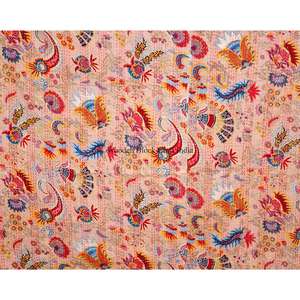 Nueva Colcha Kantha Rajasthani Hecha a Mano con Estampado Paisley, Vintage, Ecológica, para Todas las Estaciones, Tamaño Doble, 100% Algodón Orgánico - Product Image 2