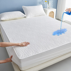 Protège-matelas matelassé en microfibre imperméable 300 fils, respirant, lavable en machine, toutes saisons, pour adultes - Product Image 2