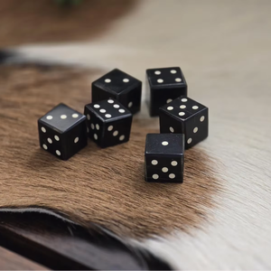 One Medieval Horn Die: Handcrafted <b>Gambling</b> Dice - Product Image 1