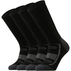 Crew <b>Socks</b> Black Solid Knitted Breathable Standard <b>Thickness</b> Adults Hiking Sport Use Autumn - Product Image 2