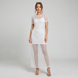 Vestido Maxi de Malla para Mujer, Manga Larga o Corta, Sexy, para Club Nocturno, Vestido de Malla Transparente, Nuevo Vestido Sexy a la Moda - Product Image 1