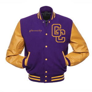 Hot Selling for <b>Wool</b> Sleeve Baseball Letterman Varsity Jacket for Adults Kids Custom Colors Eco-Friendly Front Wholesale - Product Image 2