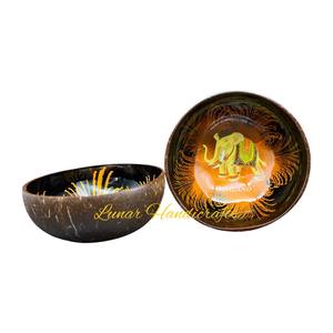 Top Vente Premium Qualité Laque À La Main Bol De Noix De Coco Style Unique Réutilisable Nouvelle Marque Bols - Product Image 3