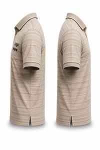 Camisa de Golf para Hombre, Sólida, de Manga Corta, Tejida, Transpirable, 100% Algodón, con Bolsillo, Logotipo Personalizado Bordado en la Parte Delantera - Product Image 4