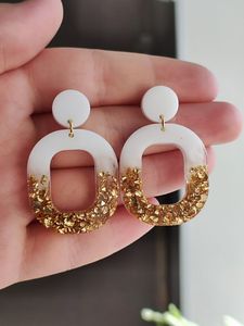 Boucles d'oreilles décoratives en résine, accessoires créatifs faits à la main, cadeaux pour filles, ornements en résine époxy, artisanat DIY - Product Image 4
