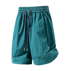 Shorts de sport athlétiques unisexes légers à taille mi-haute, style hip-hop, avec logo frontal, séchage rapide, respirants, vente en gros - Product Image 5