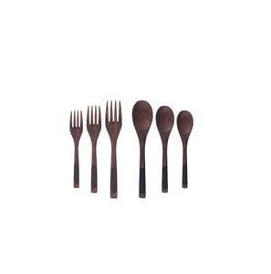 Ensemble de fourchettes et cuillères en bois massif de qualité supérieure pour mariage, fête, desserts, pâtes et nouilles - Product Image 4