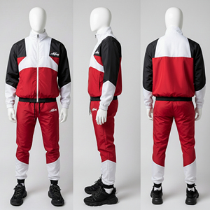 Conjunto de Sudadera con Capucha y Pantalones de Chándal de Nylon Personalizados OEM para Hombre y Mujer, Tallas Regulares y Grandes, Varios Colores, Chaqueta Cortavientos Apilada - Product Image 1