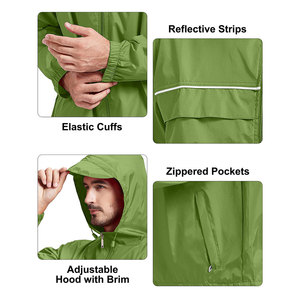Veste coupe-vent pour homme, fermeture éclair intégrale, légère, respirante, veste de performance pour les voyages, la randonnée, le camping et les activités sportives - Product Image 5