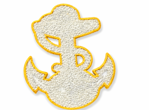 Écusson brodé ancre marine de haute qualité, thermocollant ou à coudre, pour vêtements, uniformes et casquettes - Product Image 2
