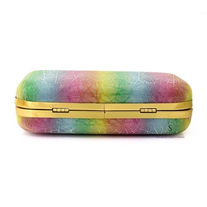 Pochette élégante pour femme, multicolore, à paillettes, motif géométrique, fermeture à fermoir, pour soirée, mariage, soirée de gala - Product Image 5