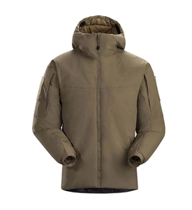 Windproof Hooded Men's Warm Windbreaker Jacket with Zipper Front Logo Standard Thickness Winter - Product Image 1