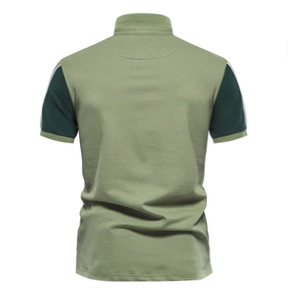 เสื้อโปโลผ้าไหมหม่อนพรีเมียมสำหรับผู้ชาย แขนสั้น ใส่สบาย ระบายอากาศได้ดี มีสไตล์ พร้อมโลโก้สั่งทำพิเศษ คุณภาพพรีเมียม - Product Image 3