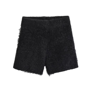 Shorts de Mohair Suaves de Punto para Mujer, Shorts Casuales de Punto Peludo para Primavera e Invierno - Product Image 2