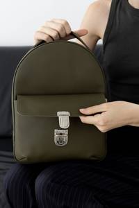 Mini Mochila de Cuero Genuino para Portátil, Bolso de Cuero Real para Mujer, Mochila de Diseño para Viaje, LMBP-0047 - Product Image 5