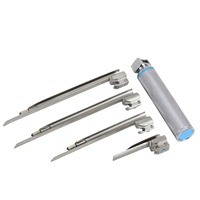 Laryngoscope professionnel fabriqué en usine, éclairage électrique à fibre optique, acier inoxydable, taille adulte, instrument chirurgical