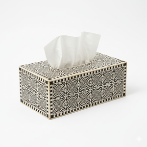 กล่องใส่กระดาษทิชชู MDF ยี่ห้อ Meena พร้อมที่วาง ทำด้วยมือ เป็นมิตรกับสิ่งแวดล้อม ทนทาน ดีไซน์คลาสสิก สำหรับห้องนั่งเล่นและโต๊ะอาหาร - Product Image 4