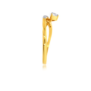 Fashionable Safety Pin Shape Gold Plated <b>Adjustable</b> <b>Ring</b> for Women Minimalist Geometric Finger <b>Ring</b> Wholesale Jewelry Supplier - Product Image 4