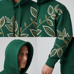 Sweat à capuche unisexe en molleton bouclette 380 g/m² pour l'automne, qualité supérieure 2026, personnalisable avec impression sérigraphiée, 100 % coton, vente en gros - Product Image 4