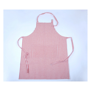 Red Cotton Kitchen <b>Apron</b> with Adjustable Neck Strap and Large Pocket for Restaurant Cooking <b>Work</b> - Product Image 1