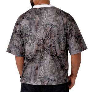 Maillot de football américain en mesh camouflage Real Tree pour homme, col en V, respirant, pour entraînement, logo personnalisé, fabricant de vêtements de sport OEM - Product Image 4
