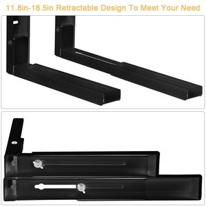 Mensola a Parete per Microonde a Forma di L, Facile Installazione, Regolabile, Resistente alla Ruggine, Supporto in Acciaio al Carbonio, Capacità 35KG - Product Image 6