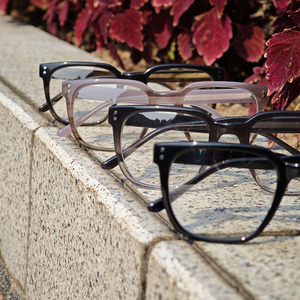 Black Square <b>Eyeglasses</b> <b>Frames</b> Acetate Optical Glasses Fashion Unisex for Daily Wear - Product Image 5