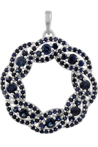 Pendentif saphir rose en argent sterling 92,5 KLSP-50620 - Product Image 6