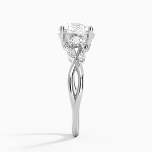 Premium 925 Sterling Silver Three Stone <b>Diamond</b> <b>Ring</b> Classic Luxury Fine Jewelry Wedding Engagement Anniversary Gift Collection - Product Image 3