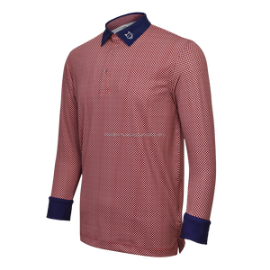 เสื้อโปโลแขนยาวเล่นกอล์ฟสำหรับผู้ชาย,เสื้อสแปนเด็กซ์โพลีเอสเตอร์กอล์ฟพิมพ์ลาย Oem/odm - Product Image 1