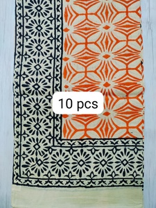 Indian Handmade Colorful Bagru Hand Block Print Cotton Scarf <b>Wrap</b> <b>Sarong</b> for Women Wholesale Supplier Custom Printed - Product Image 4