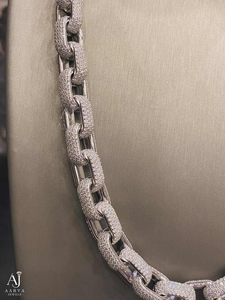 สร้อยคอเงินแท้ 925 ประดับเพชรโมอิสซาไนต์ทรงกรงเล็บ ดีไซน์แบบ Cuban Link สำหรับทุกเพศ สไตล์ฮิปฮอป เหมาะสำหรับงานปาร์ตี้ งานแต่งงาน พร้อมใบรับรอง GT - Product Image 4