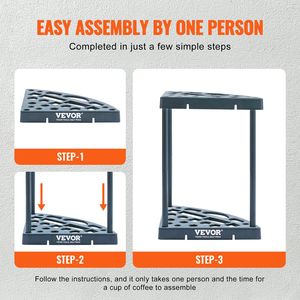 Organizzatore per Attrezzi da Giardino a 19 Scomparti, Porta Attrezzi/Rastrelli/Scope/Spazzole a Manico Lungo, Rastrelliera a Torre per Garage e Giardino per un'Efficiente Organizzazione - Product Image 5